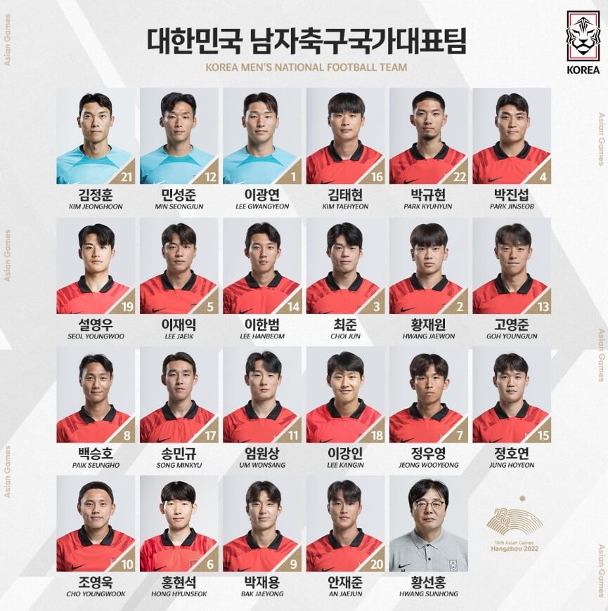 한국대표팀-명단